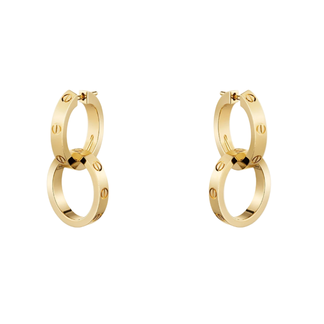 Love Ohrringe 2 Reifen - Diamant