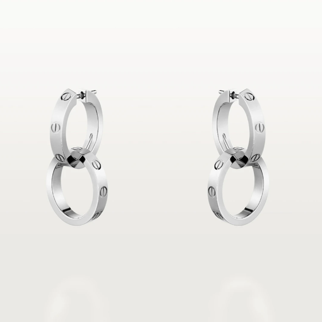 Love Ohrringe 2 Reifen - Diamant
