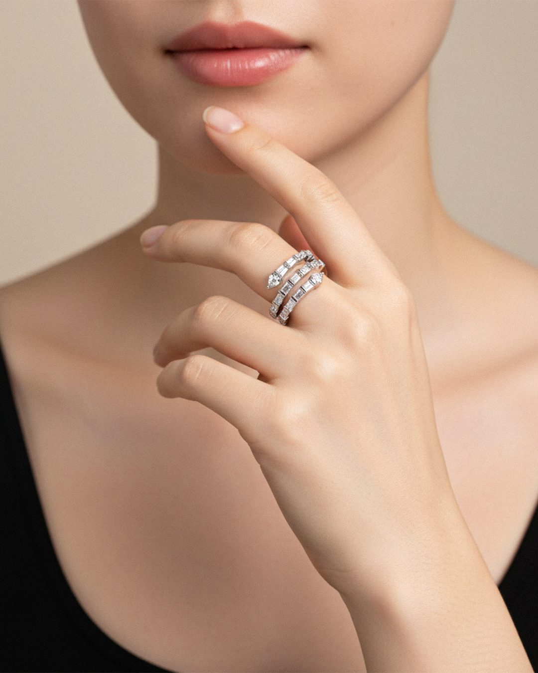 Schlangen Diamant Ring