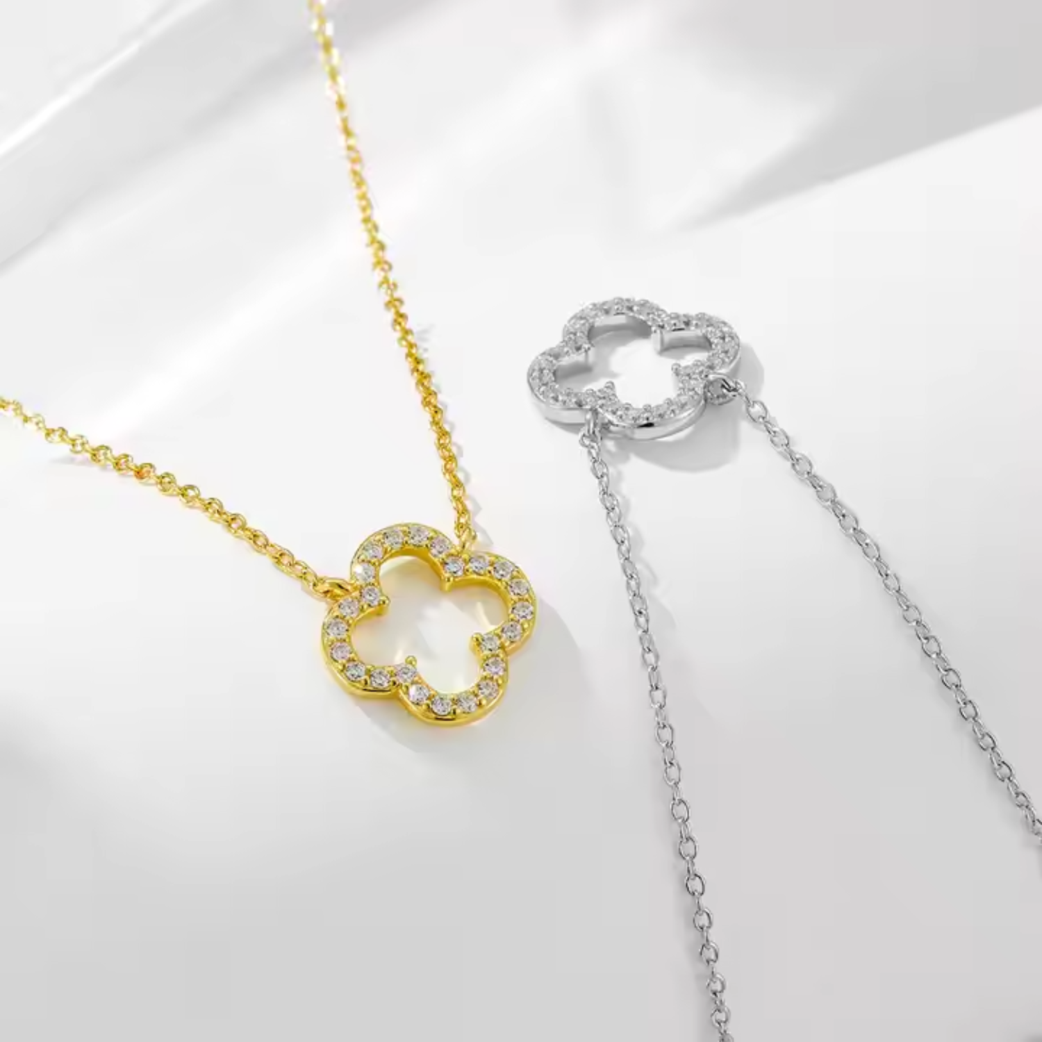 Klee Diamant Halskette